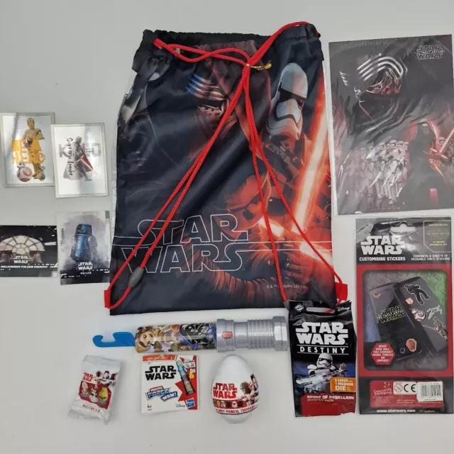 Star Wars Bag FULL Of 11 OFFICIAL Items and Toys Stocking filler Bundle ALL NEW