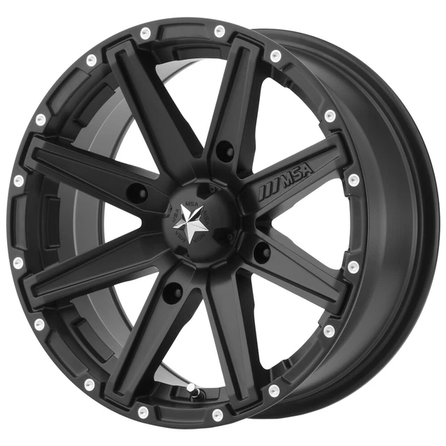 MSA M33 Clutch 14x10 4x137 +0mm Satin Black Wheel Rim 14" Inch