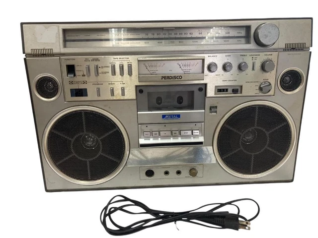 VINTAGE HITACHI TRK-8600RM PERDiSCO Boombox Cassette Radio Tested