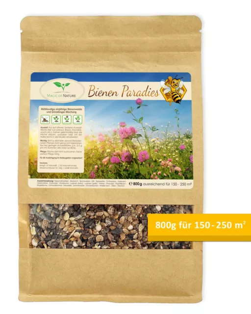 800gr. Blumensamen Mischung - Bienen Paradies Bienenweide für 150 bis 250 m²