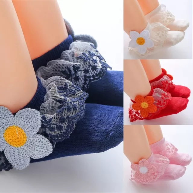 Short Socks for Baby Girls Breathable Lace Socks Ruffle Socks Infant Accessories
