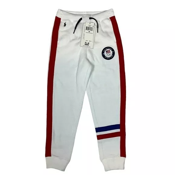 Polo Ralph Lauren Kids Girls Team USA Jogger Pants Patriotic Embroidered Size 6X