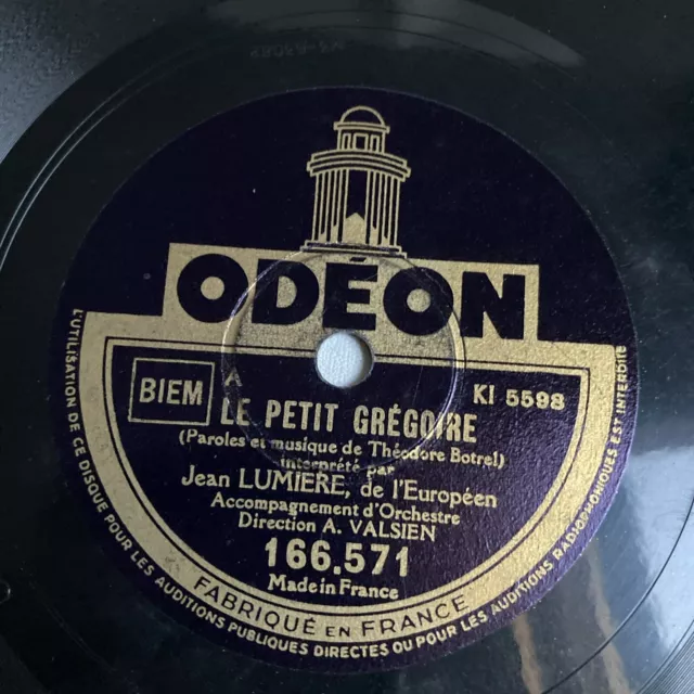 ; 78t Jean Lumiere Fermons Nos Rideaux Le Petit Grégoire 166571