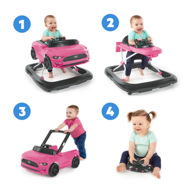 Ford Mustang 4 in 1 Push Scooter with detachable steering wheel toy