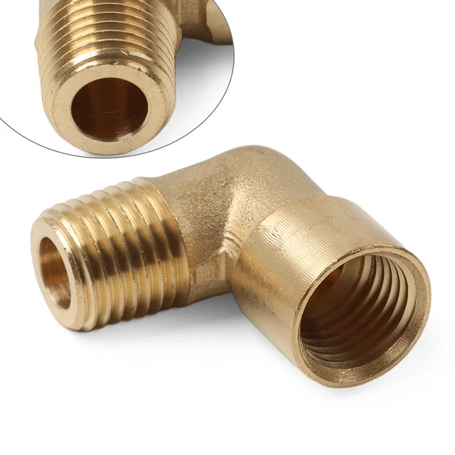 JGS Premium - Raccords Cannelés Coudés à 90 Degrés En Messing , 10 Mm Cannele X 1 2 G Male Set De 4 Pieces De Haute Qualite