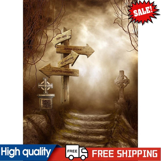 Photo Background Backdrop Cloth for Photographic Props Halloween Decor (E)