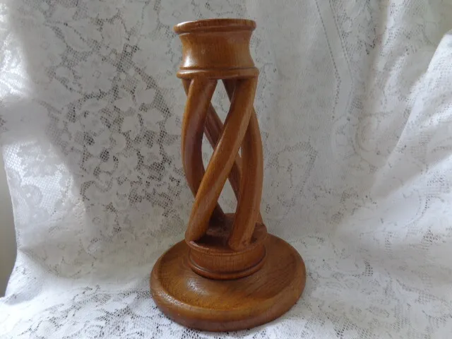 Vintage Wooden Candlestick