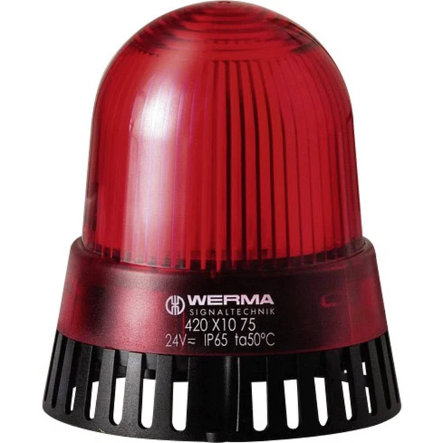 Werma Signaltechnik Kombi-Signalgeber LED 420.110.75 Rot Dauerlicht 24 V/AC, 24