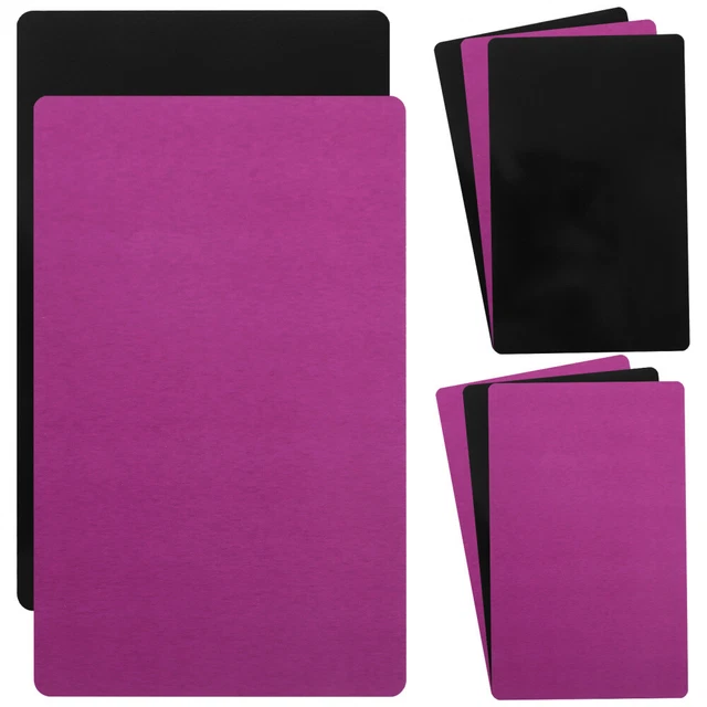 50 Cartes De Visite Métal Yolina - Sublimation 86x54mm - Alliage Aluminium 0.22mm - Argent