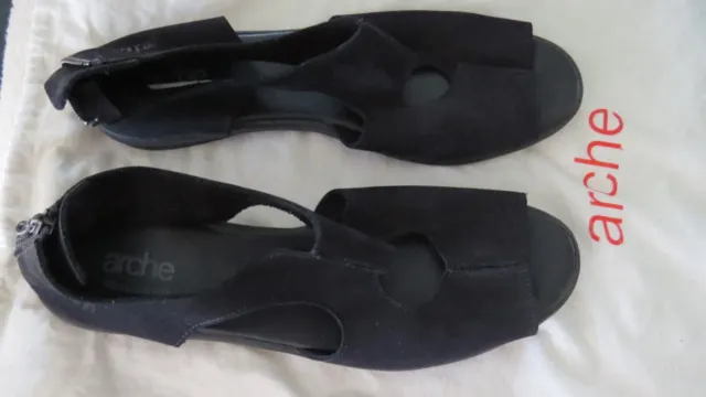 ARCHE France Nubuck Suede Leather Sandals Size EU 40