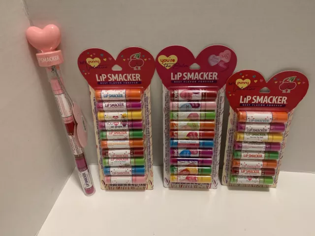 Lip Smacker Lip Balm Lot of 4 Best Flavor Forever Assorted Flavor Valentine Love