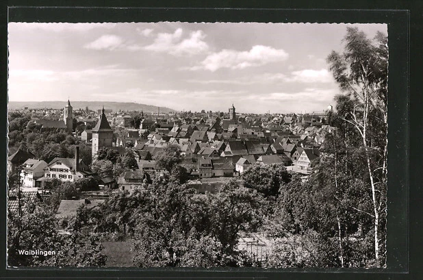 AK Waiblingen, Panoramaansicht