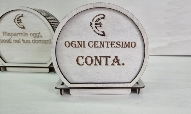 Salvadanaio Personalizzabile in legno per tutte le età, idea regalo