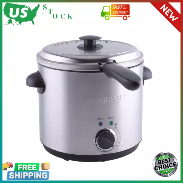 Electric deep fryer round countertop 1.9 l oil fries fat fry kitchen restaurant online