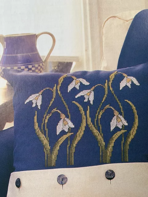 Snowdrops Cushion & Accessories Cross stitch Design chart