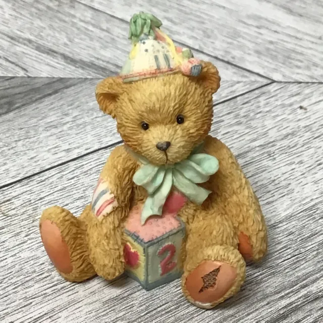 Cherished Teddies Too Sweet Two Bear Age 2 Birthday 1992 Figurine w/ Box