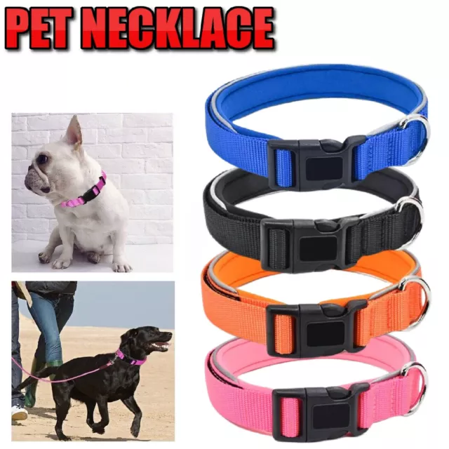 Reflective Pet Dog Adjustable Safety Puppy Collar Nylon Lightweight Dogs Collars