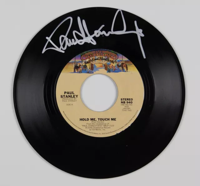 KISS Paul Stanley JSA Signed 45 Autograph Signed Record Hold Me Touch Me