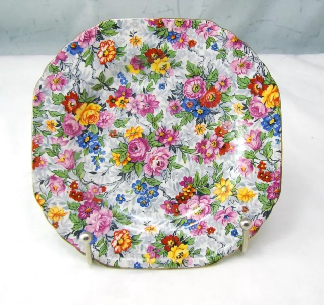 Lord Nelson Ware MARINA (Chintz) Square Bread & Butter Plate READ