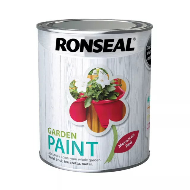 Ronseal Outdoor Garden Paint - For Exterior Wood Metal Stone Brick - All Colours