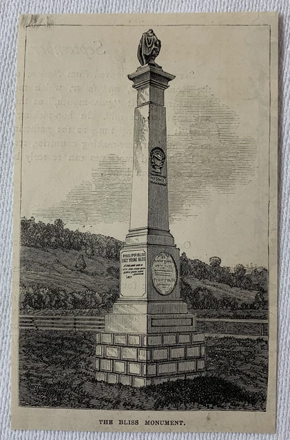 1878 Rivista Incisione ~Il Bliss Monumento Roma, Pa