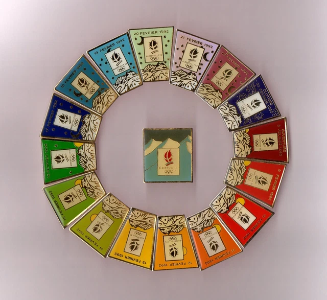 lot de 17 pin's jeux olympiques d'Albertville 1992