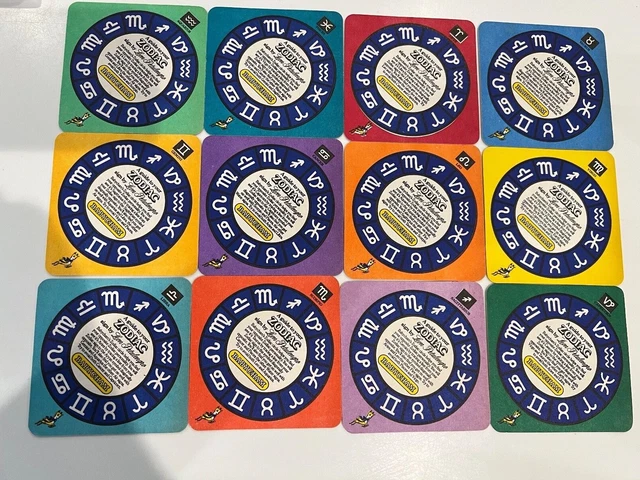 Full set Babycham Zodiac signs beer mats 70s / 80s