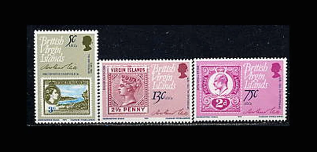 VIRGIN IS, Sc #360-62, MNH, 1979, Sir Rowland Hill, Stamps on stamps