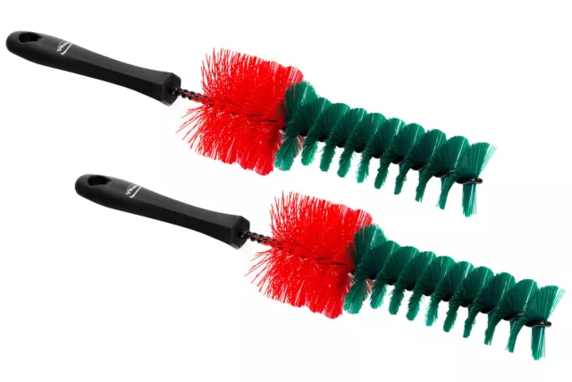 2 Pièce Vikan Brosse pour Jantes Balayette de Voiture Propre Dur Et Souple Poils