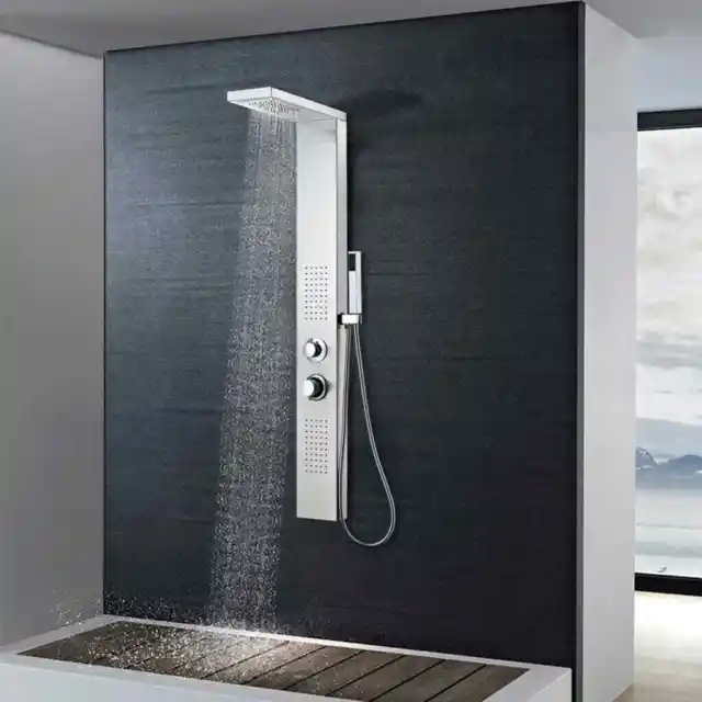 Sistema de panel de ducha cuadrado de acero inoxidable