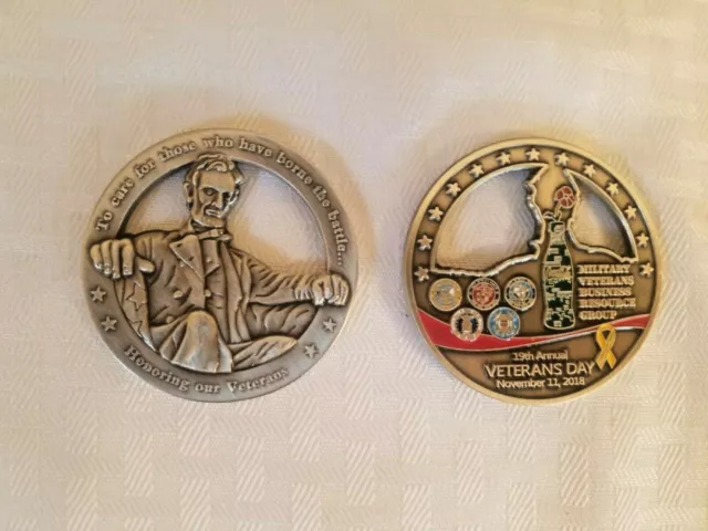 Coca Cola President Lincoln 19th Annual Veterans Day Collectors Coin 2018 rare