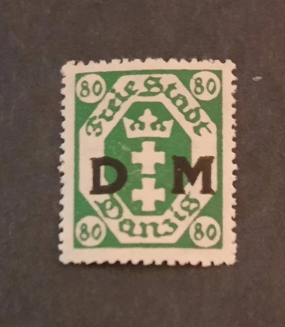 Danzig Dienstmarke 80Pf Mi-Nr. D 16 postfrisch, bitte Artikelbeschreibung lesen!