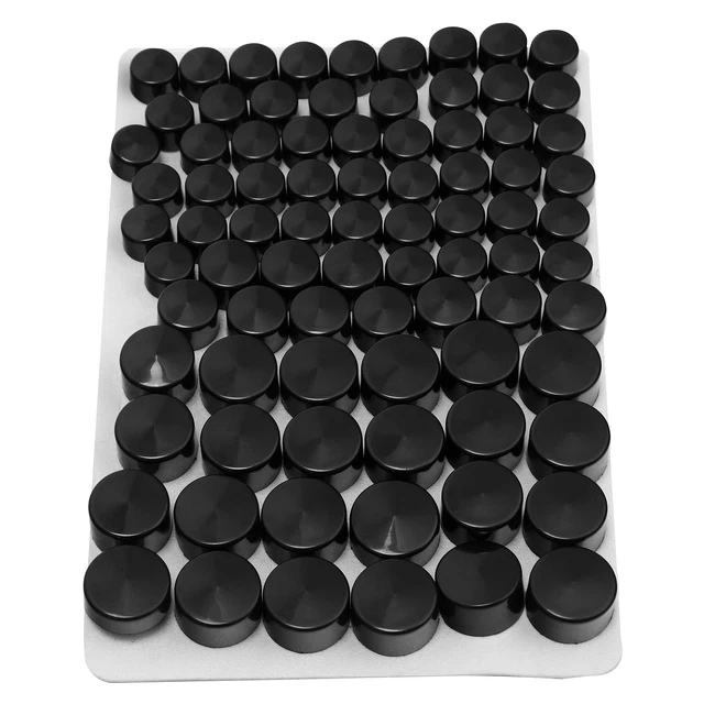 CNC 75pc Motor Engine Screw Bolt Cover Cap Kit – Black & Silver, Aluminum, For Harley Touring Street Glide