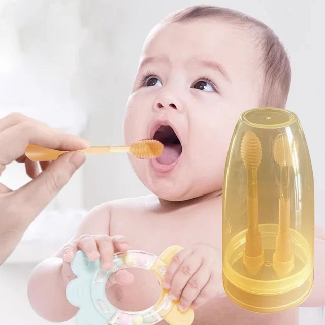 Cleaning Tools Baby Toothbrush Rubber Tongue Coating Brush  Infant