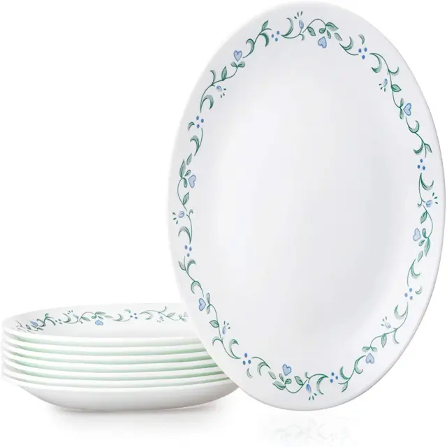 Corelle Livingware Country Cottage 10-1/4” Dinner Plate Vitrelle Glass (Set of 8