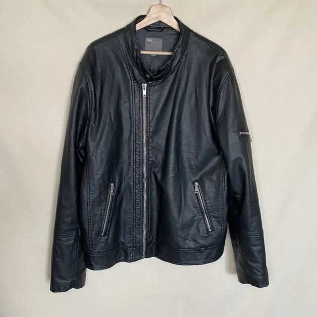 Asos Biker Jacket Size 2XL XXL Black Zip Up Summer Holiday Casual Blogger Coat