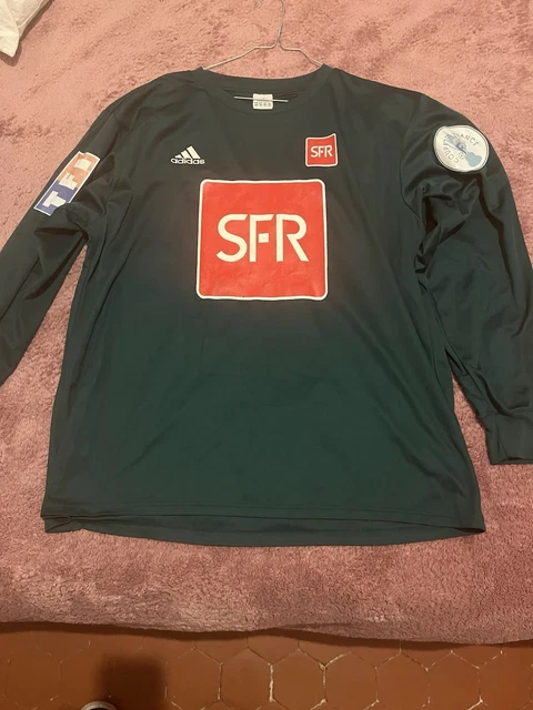 Maillot ancien ASSE Saint Etienne Coupe de France porté N°8 Maillot ancien ASSE Saint Etienne Coupe de France porté N°8