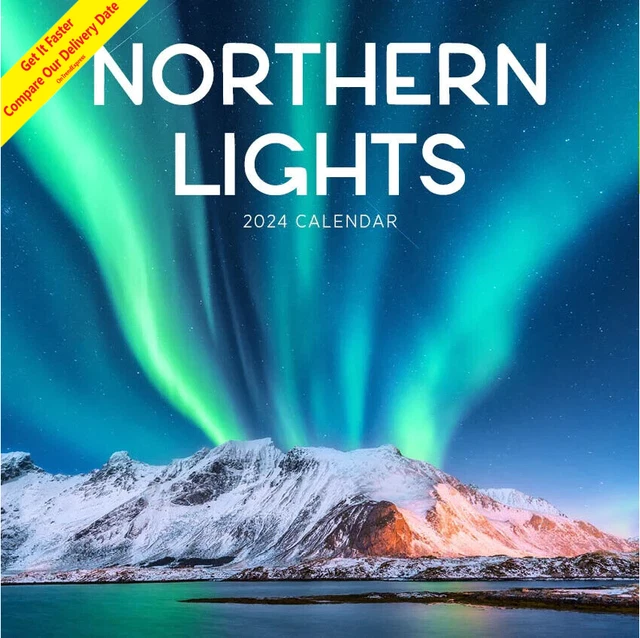 2024 CALENDAR NORTHERN Lights Square Wall By Paper Pocket 30cm x 30cm