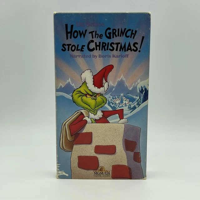 DR. SEUSS HOW the Grinch Stole Christmas VHS, 1988 Narrated By Boris