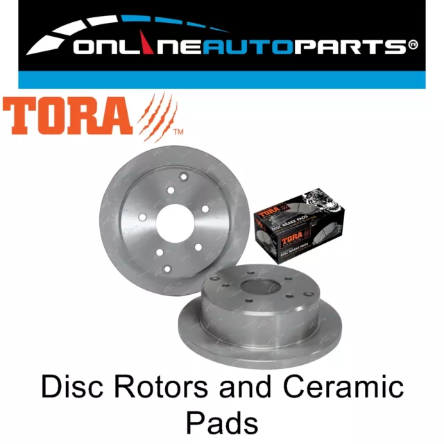 2 Rear Disc Brake Rotors + Pads for Holden Calais Statesman Caprice WH WK WL