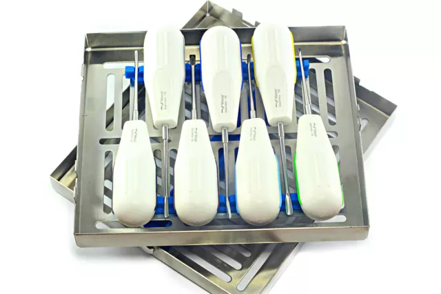 Luxation Racine Dentaire Elévateurs Droit Courbé Dents Desserrement Complet Set