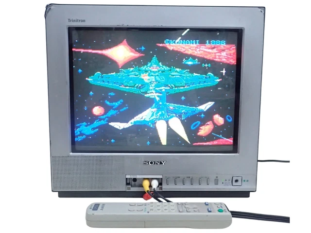 SONY TRINITRON KV-14MVF2 CRT TV VHS Combo Retro Juegos Probado