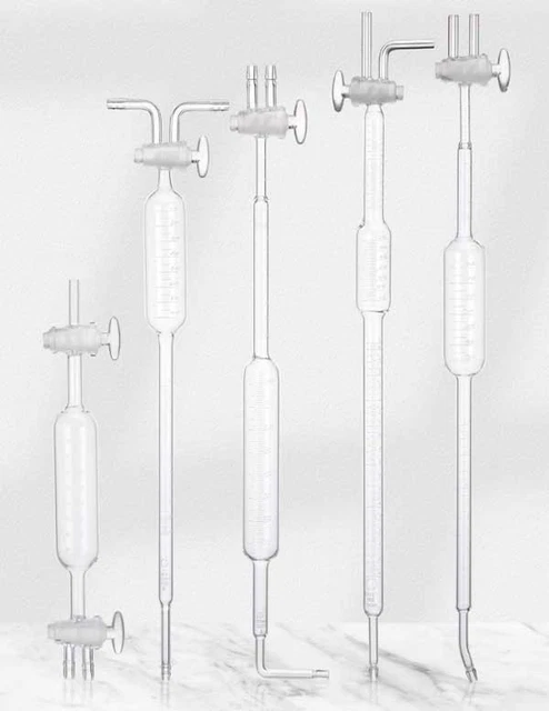 CLASSIC GAS BURETTE Chemistry Laboratory Glassware Gas Sampling Tube ...