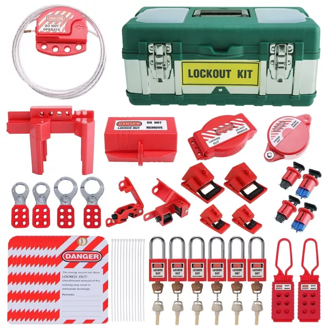 RealPlus Lockout Tagout Kit with Loto Device & Tool Box, Gate Ball Valve Lockout