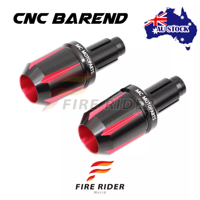 For Honda CBR1000RR FIREBLADE ABS 15-21 CNC Billet Red MC Tforce Bar Ends AU 2