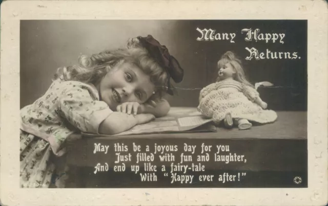 Real photo Birthday happy returns message rotary photo
