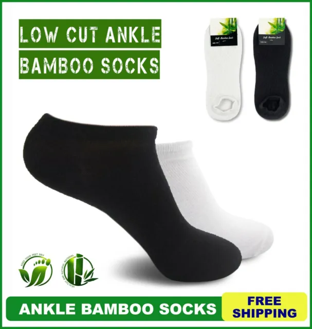 Natural Bamboo Socks Low Cut Soft Men Women Breathable Casual Ankle No Show Sock