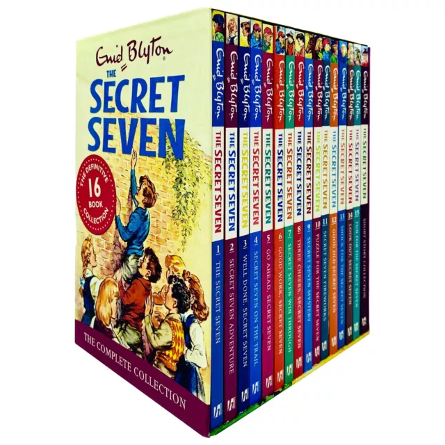 The Secret Seven Definitive Complete 16 Books Collection Box Set By Enid Blyton