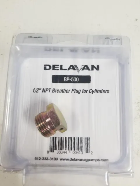 Delavan 1/2" NPT Breather plug for cylinders BP-500