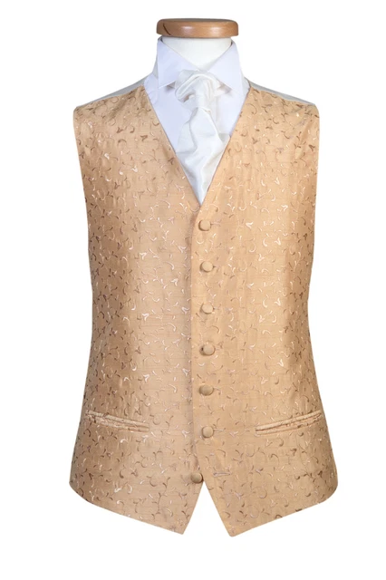 Da Uomo E Paggetto Foglia Oro Mulinello Smoking Festa Abito Sposa Crociera Gilet